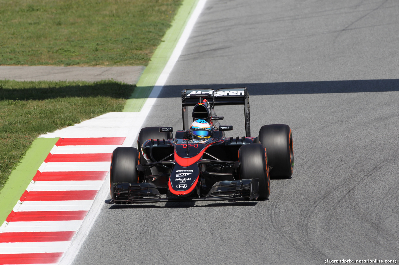 GP SPAGNA, 09.05.2015- Free practice 3, Fernando Alonso (ESP) McLaren Honda MP4-30