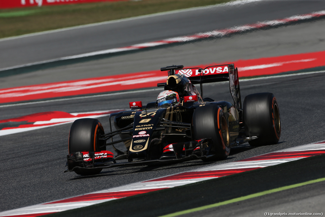 GP SPAGNA, 09.05.2015- Free practice 3, Romain Grosjean (FRA) Lotus F1 Team E23