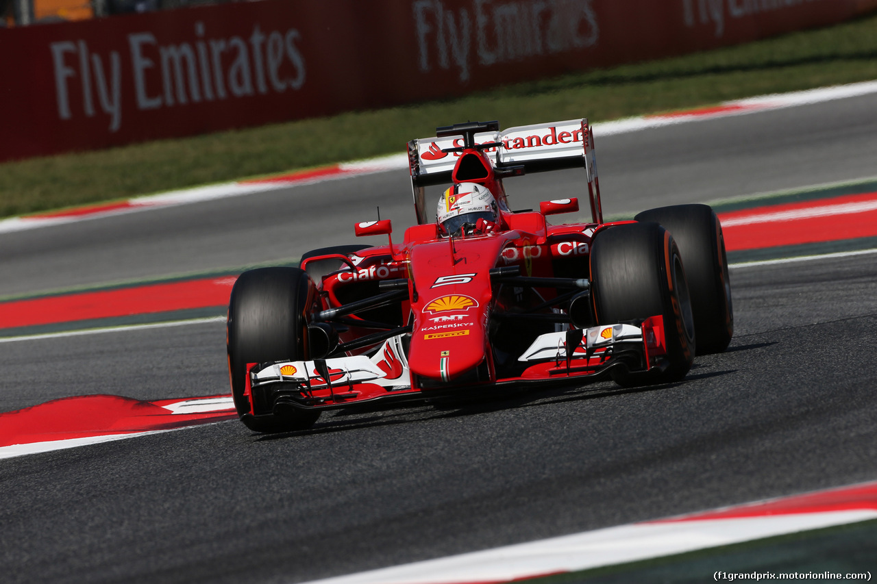 GP SPAGNA, 09.05.2015- Free practice 3, Sebastian Vettel (GER) Ferrari SF15-T