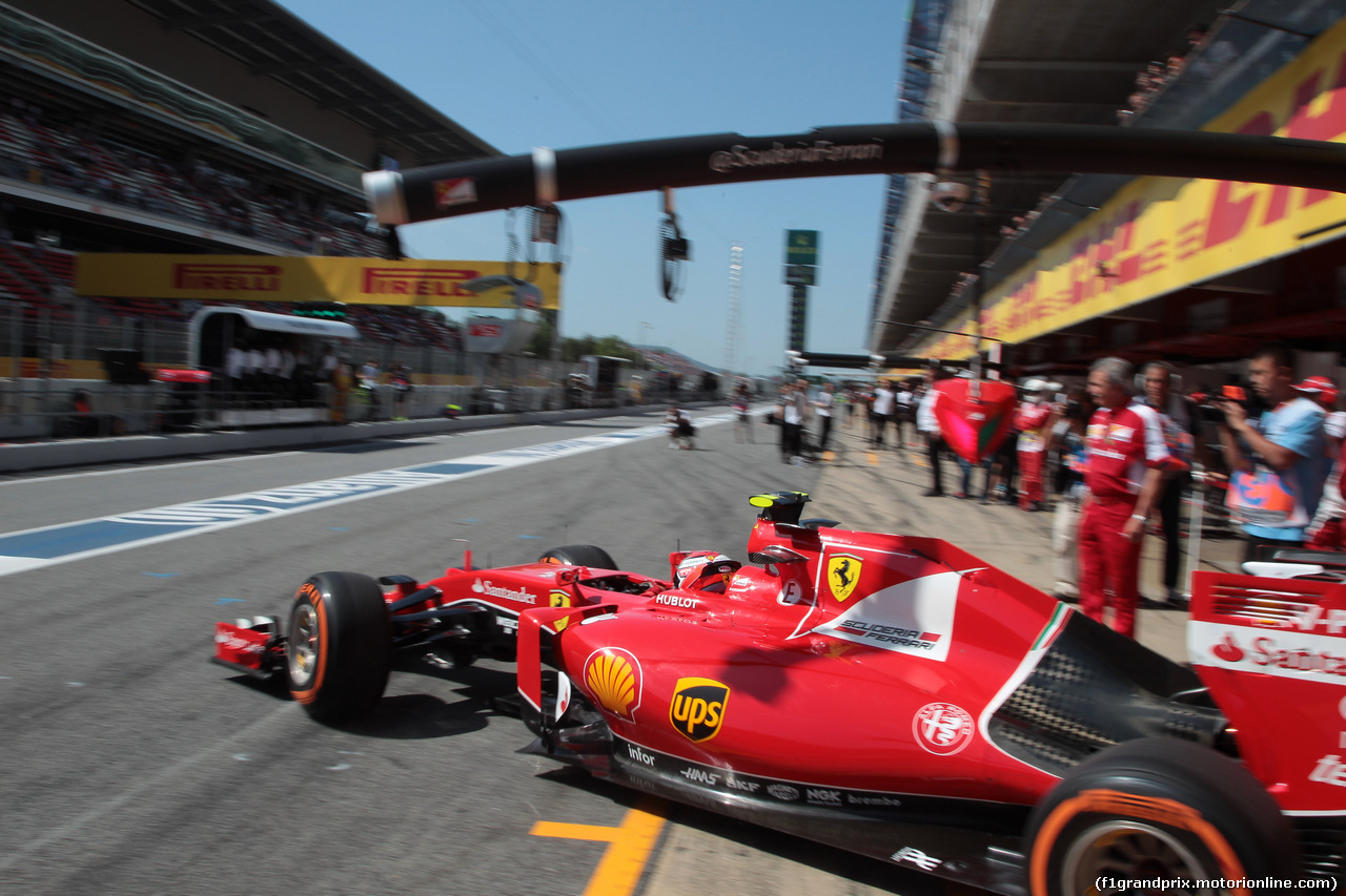 GP SPAGNA, 09.05.2015- Free practice 3, Kimi Raikkonen (FIN) Ferrari SF15-T
