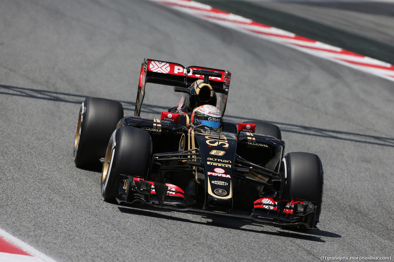 GP SPAGNA, 09.05.2015- Qualifiche, Romain Grosjean (FRA) Lotus F1 Team E23