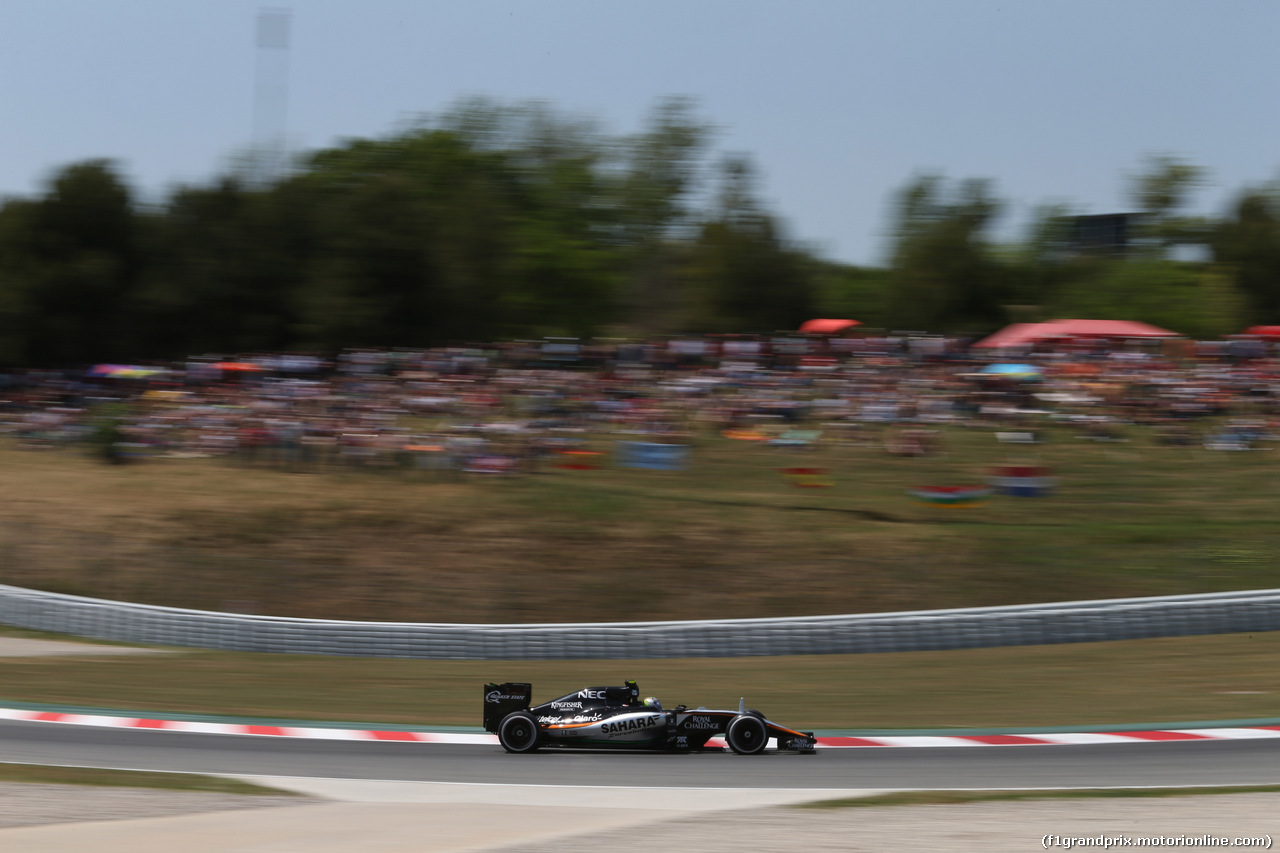 GP SPAGNA, 09.05.2015- Qualifiche, Sergio Perez (MEX) Sahara Force India F1 Team VJM08