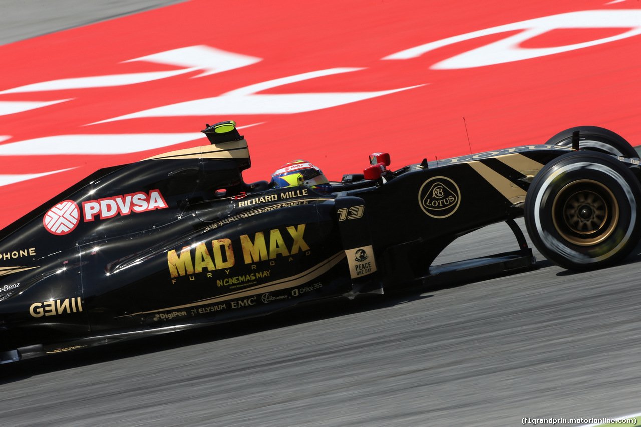 GP SPAGNA, 09.05.2015- Qualifiche, Pastor Maldonado (VEN) Lotus F1 Team E23