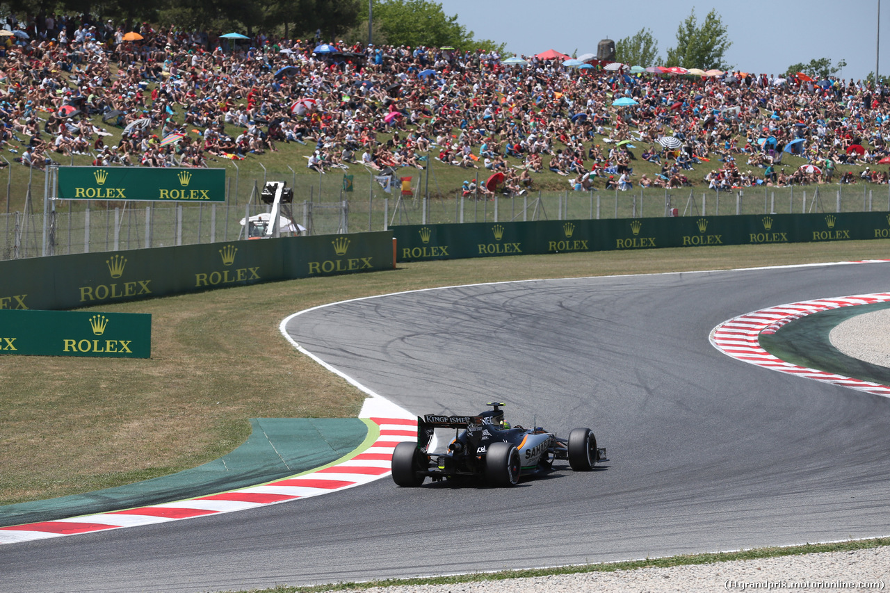 GP SPAGNA, 09.05.2015- Qualifiche, Sergio Perez (MEX) Sahara Force India F1 Team VJM08