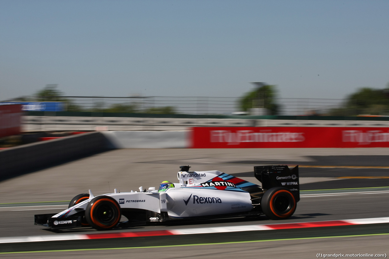 GP SPAGNA, 08.02.2015- Prove Libere 1, Felipe Massa (BRA) Williams F1 Team FW37
