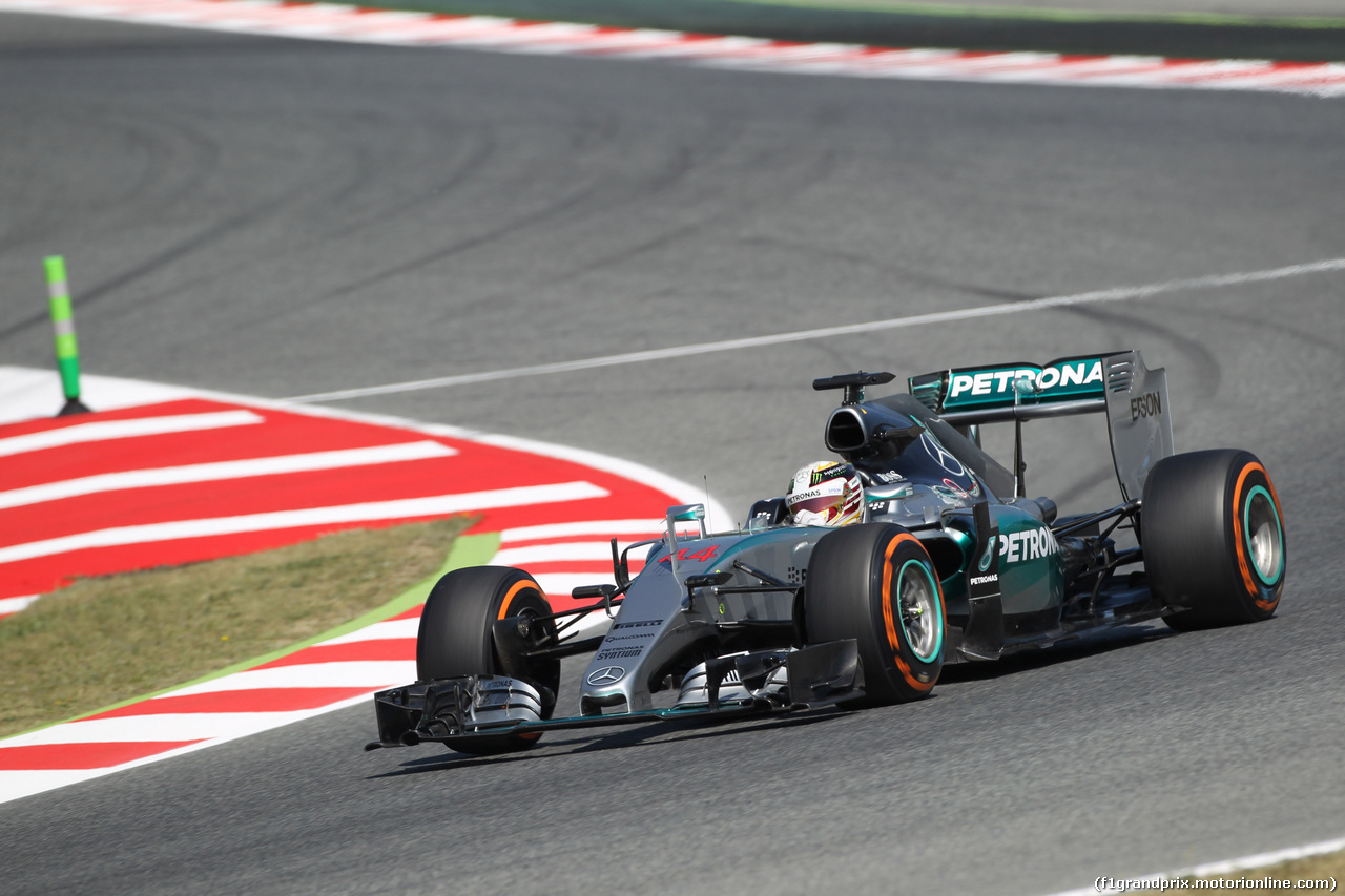 GP SPAGNA, 08.02.2015- Prove Libere 1, Lewis Hamilton (GBR) Mercedes AMG F1 W06