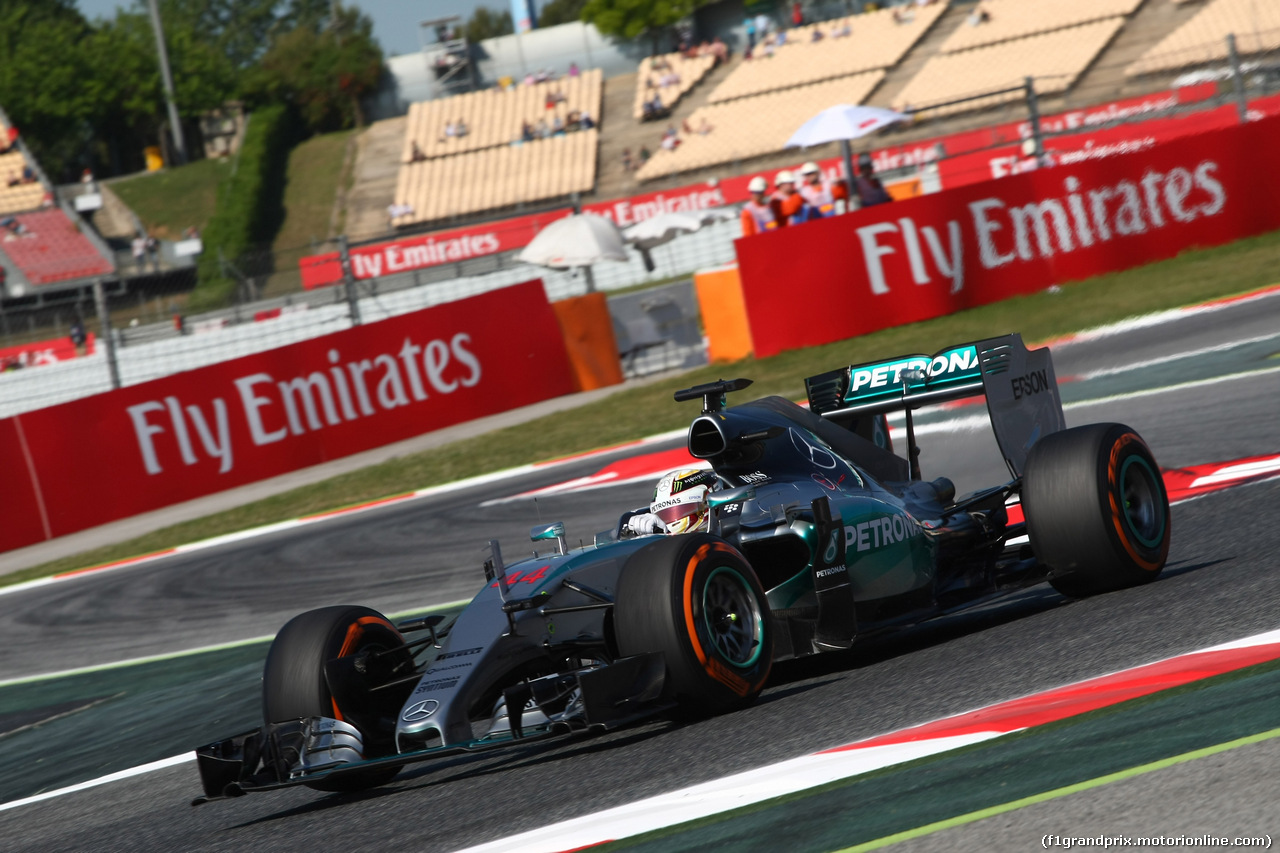 GP SPAGNA, 08.02.2015- Prove Libere 1, Lewis Hamilton (GBR) Mercedes AMG F1 W06