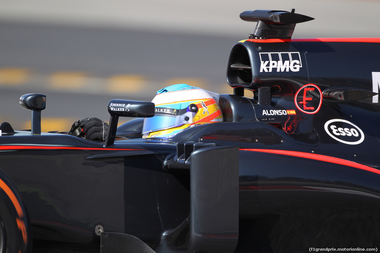 GP SPAGNA, 08.02.2015- Prove Libere 1, Fernando Alonso (ESP) McLaren Honda MP4-30