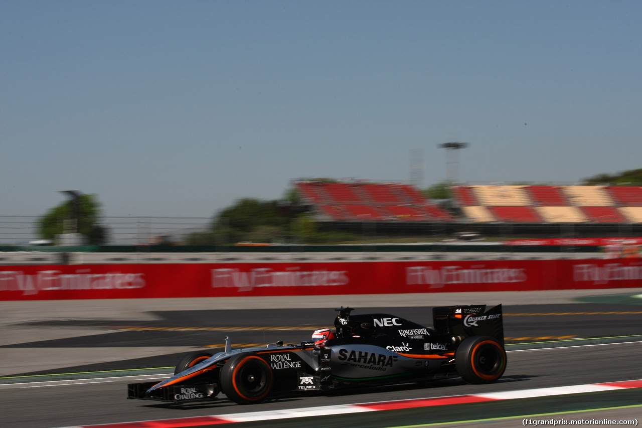 GP SPAGNA, 08.02.2015- Prove Libere 1, Nico Hulkenberg (GER) Sahara Force India F1 VJM08