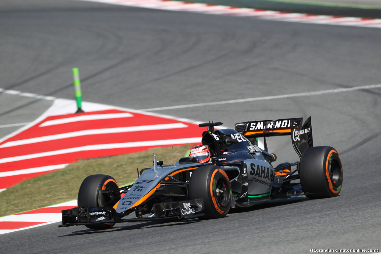 GP SPAGNA, 08.02.2015- Prove Libere 1, Nico Hulkenberg (GER) Sahara Force India F1 VJM08