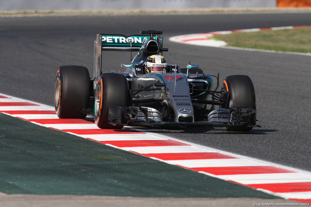 GP SPAGNA, 08.02.2015- Prove Libere 1, Lewis Hamilton (GBR) Mercedes AMG F1 W06