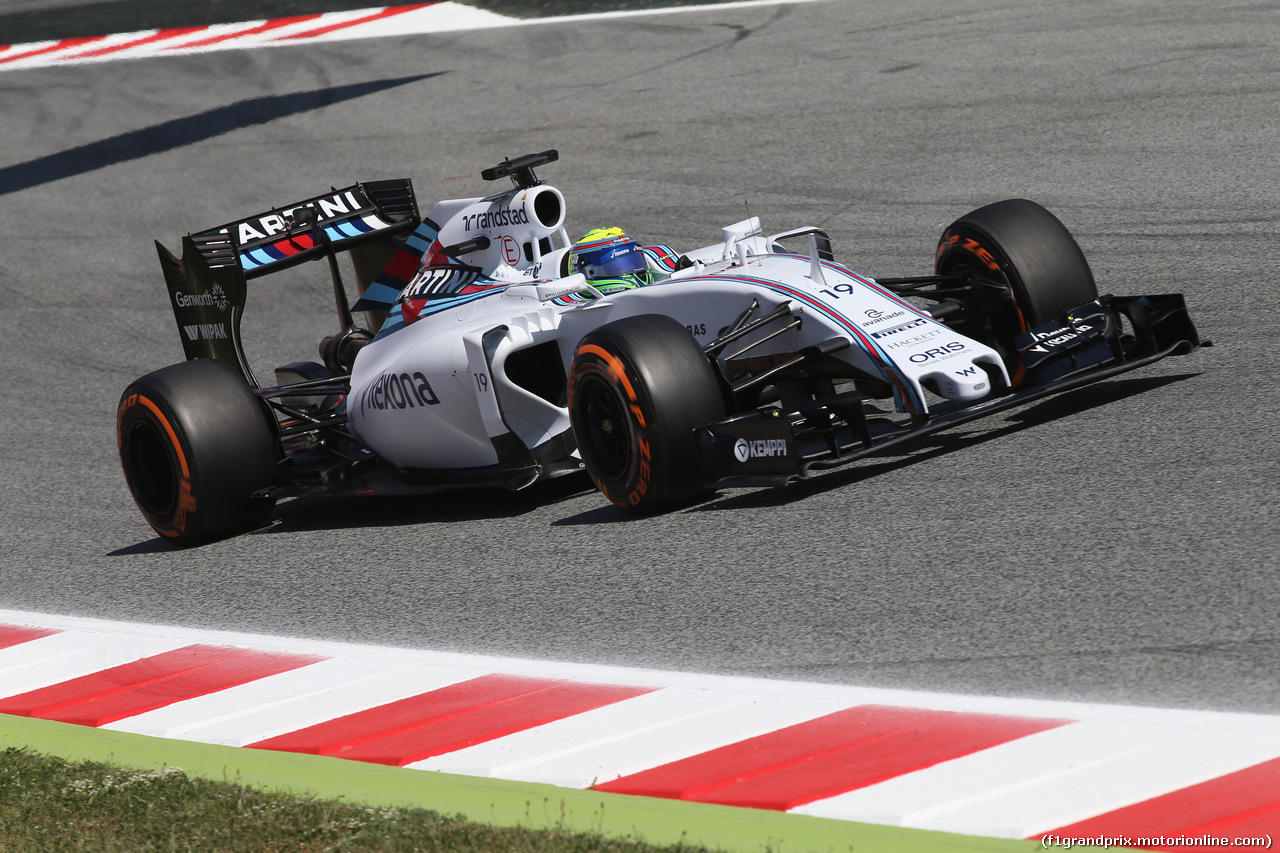 GP SPAGNA, 08.02.2015- Prove Libere 1, Felipe Massa (BRA) Williams F1 Team FW37