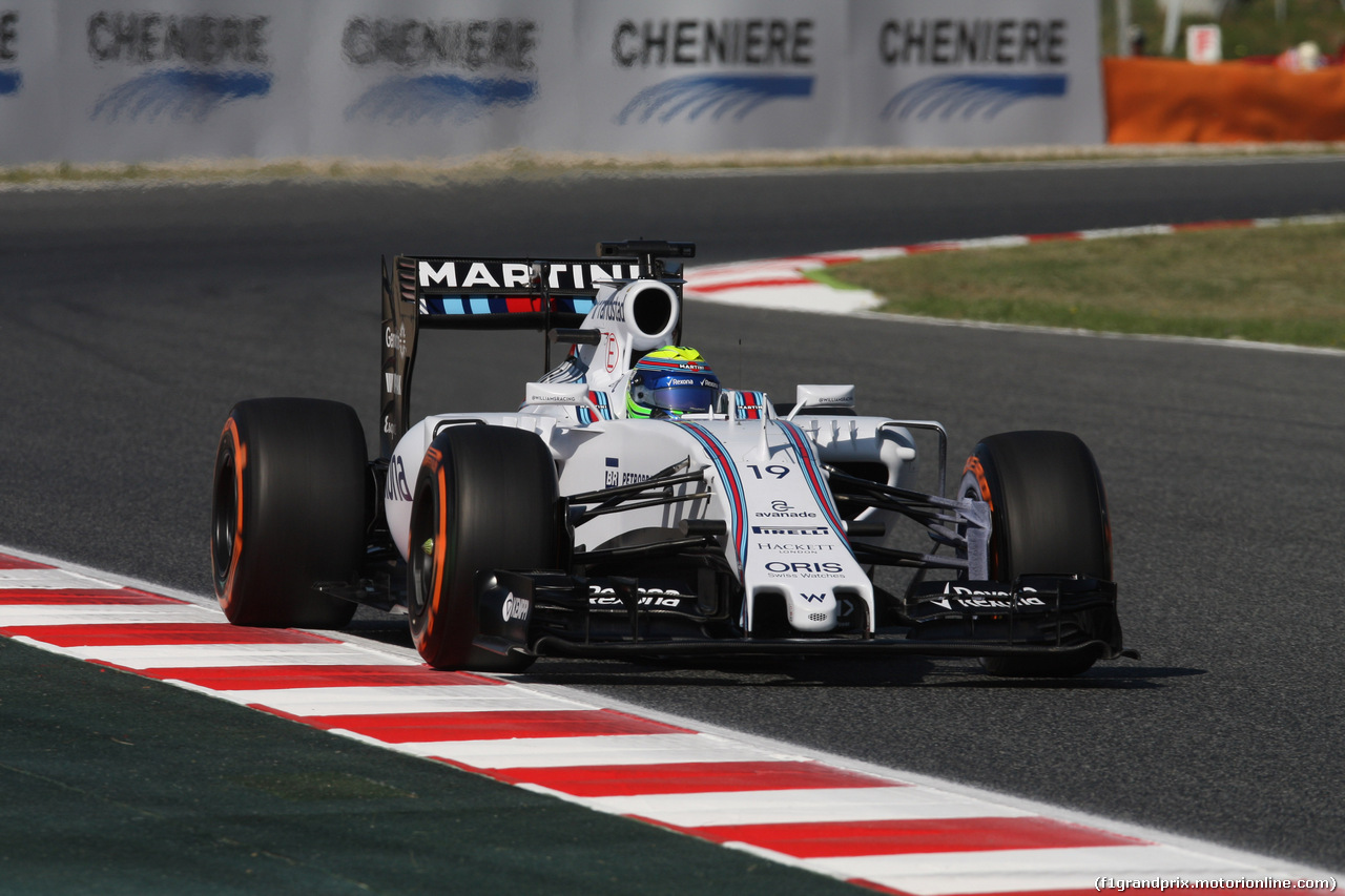 GP SPAGNA, 08.02.2015- Prove Libere 1, Felipe Massa (BRA) Williams F1 Team FW37