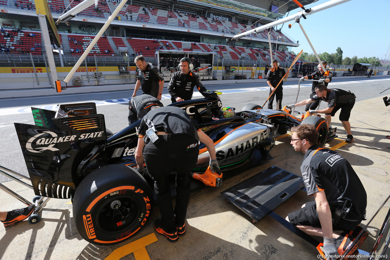 GP SPAGNA, 08.02.2015- Prove Libere 1, Sergio Perez (MEX) Sahara Force India F1 Team VJM08