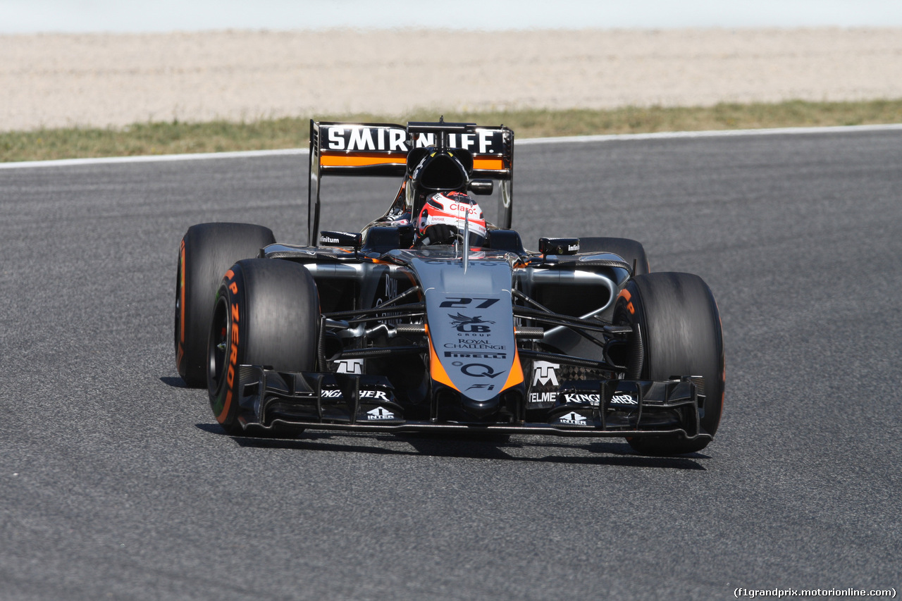 GP SPAGNA, 08.02.2015- Prove Libere 1, Nico Hulkenberg (GER) Sahara Force India F1 VJM08