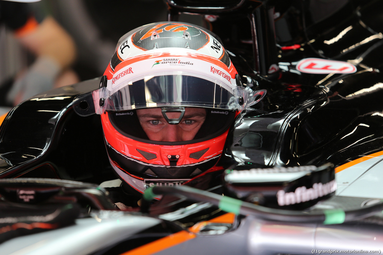 GP SPAGNA, 08.02.2015- Prove Libere 1, Nico Hulkenberg (GER) Sahara Force India F1 VJM08