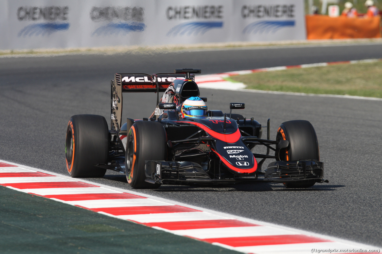 GP SPAGNA, 08.02.2015- Prove Libere 1, Fernando Alonso (ESP) McLaren Honda MP4-30