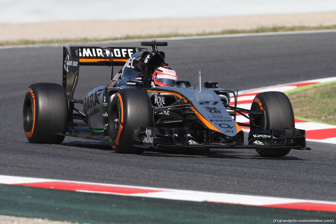 GP SPAGNA, 08.02.2015- Prove Libere 1, Nico Hulkenberg (GER) Sahara Force India F1 VJM08