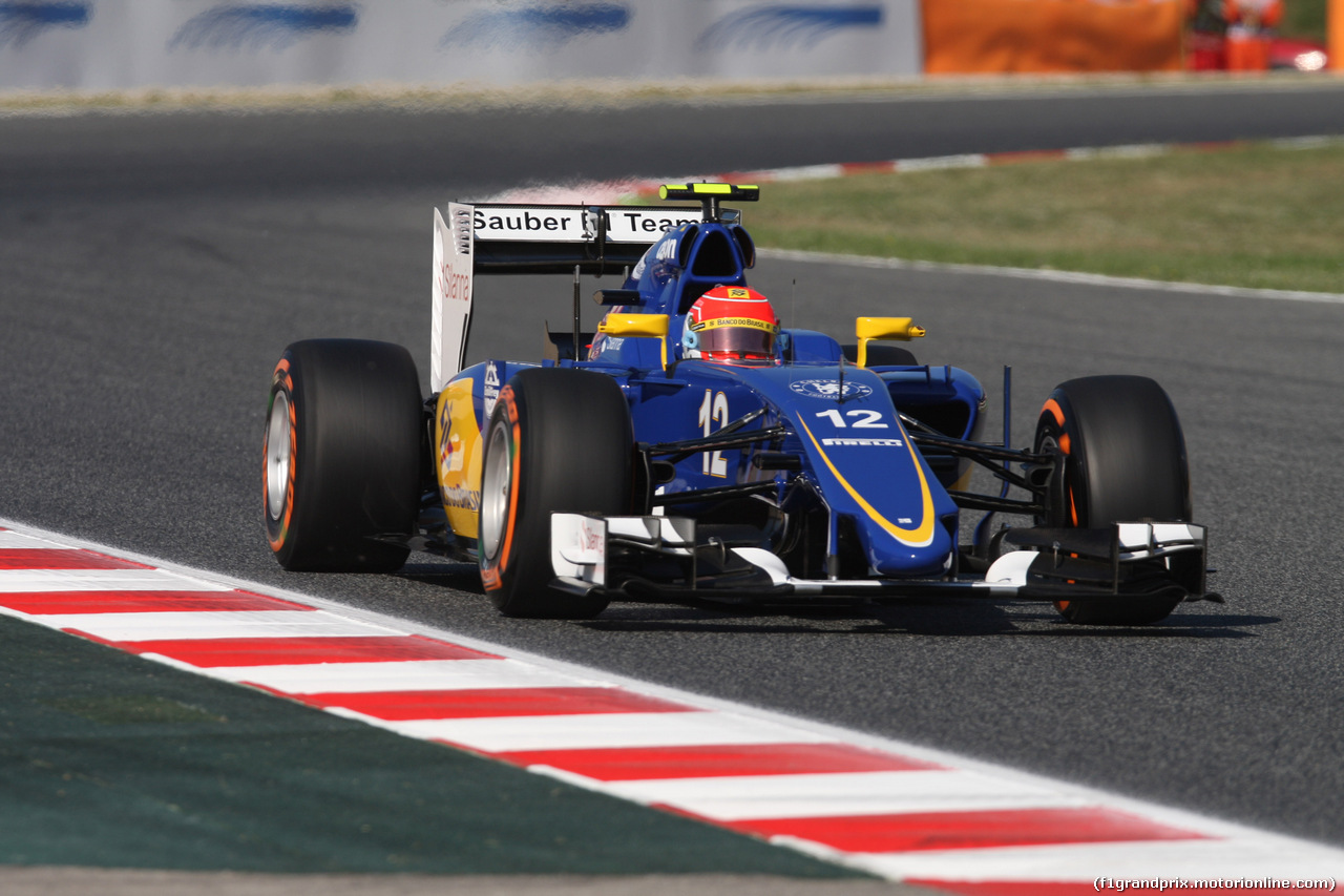 GP SPAGNA, 08.02.2015- Prove Libere 1, Felipe Nasr (BRA) Sauber C34
