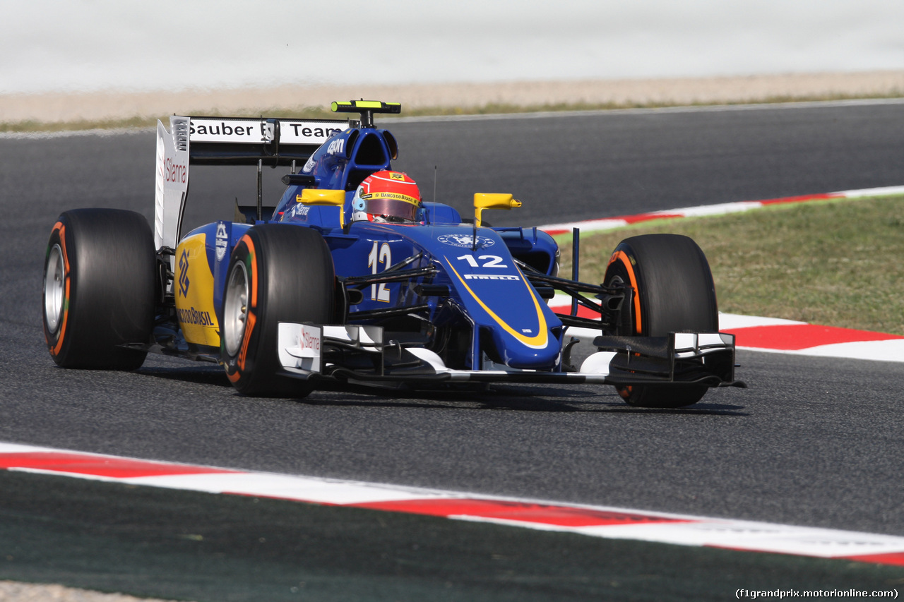 GP SPAGNA, 08.02.2015- Prove Libere 1, Felipe Nasr (BRA) Sauber C34