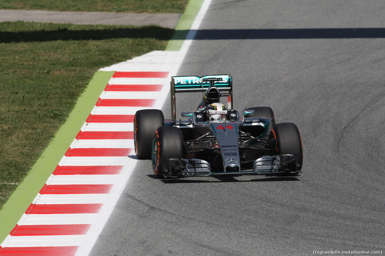 GP SPAGNA, 08.02.2015- Prove Libere 1, Lewis Hamilton (GBR) Mercedes AMG F1 W06