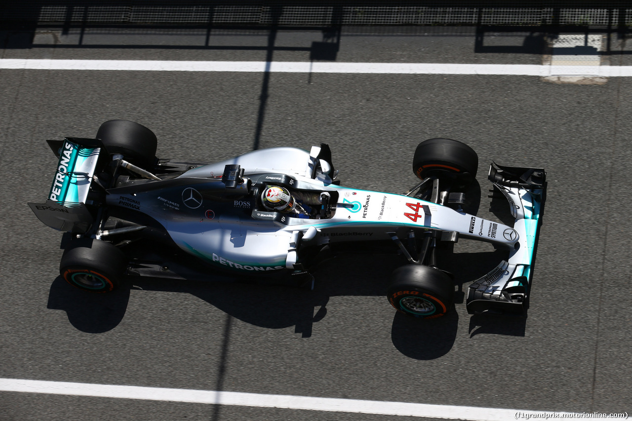 GP SPAGNA, 08.02.2015- Prove Libere 1, Lewis Hamilton (GBR) Mercedes AMG F1 W06
