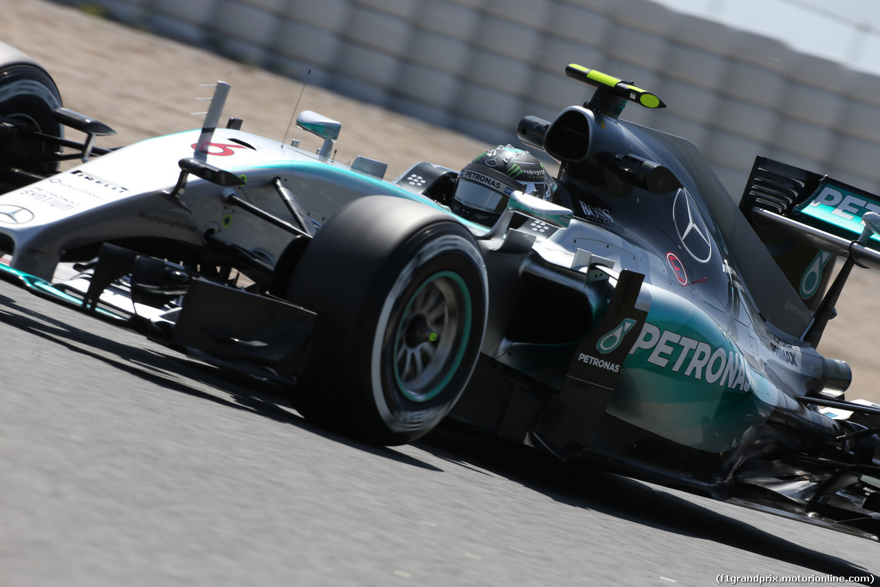 GP SPAGNA, 08.02.2015- Prove Libere 2, Nico Rosberg (GER) Mercedes AMG F1 W06