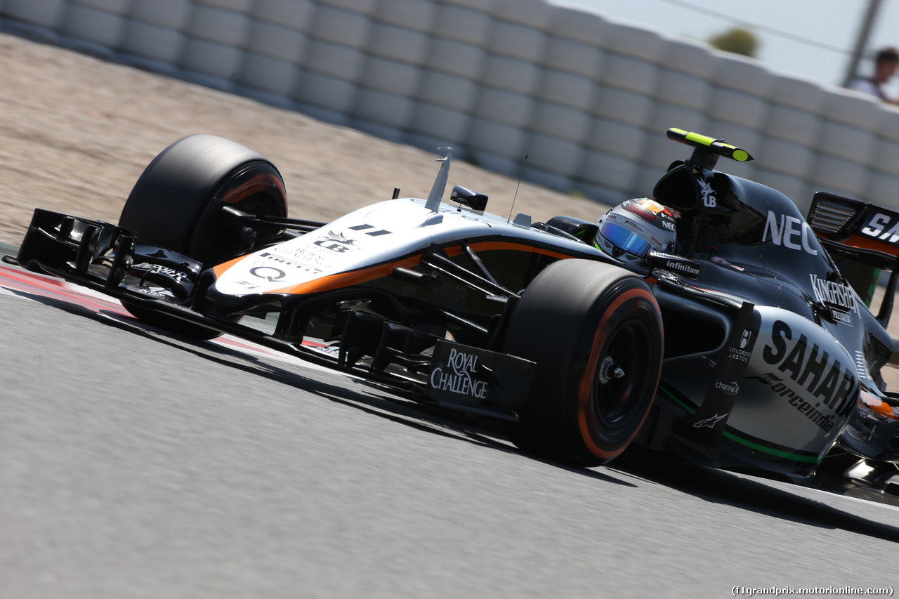 GP SPAGNA, 08.02.2015- Prove Libere 2, Sergio Perez (MEX) Sahara Force India F1 Team VJM08