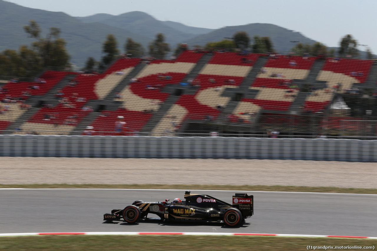 GP SPAGNA, 08.02.2015- Prove Libere 2, Romain Grosjean (FRA) Lotus F1 Team E23