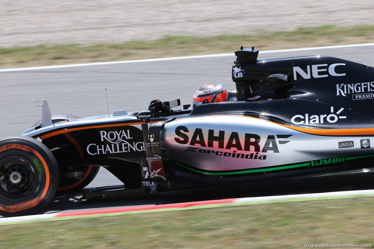 GP SPAGNA, 08.02.2015- Prove Libere 2, Nico Hulkenberg (GER) Sahara Force India F1 VJM08