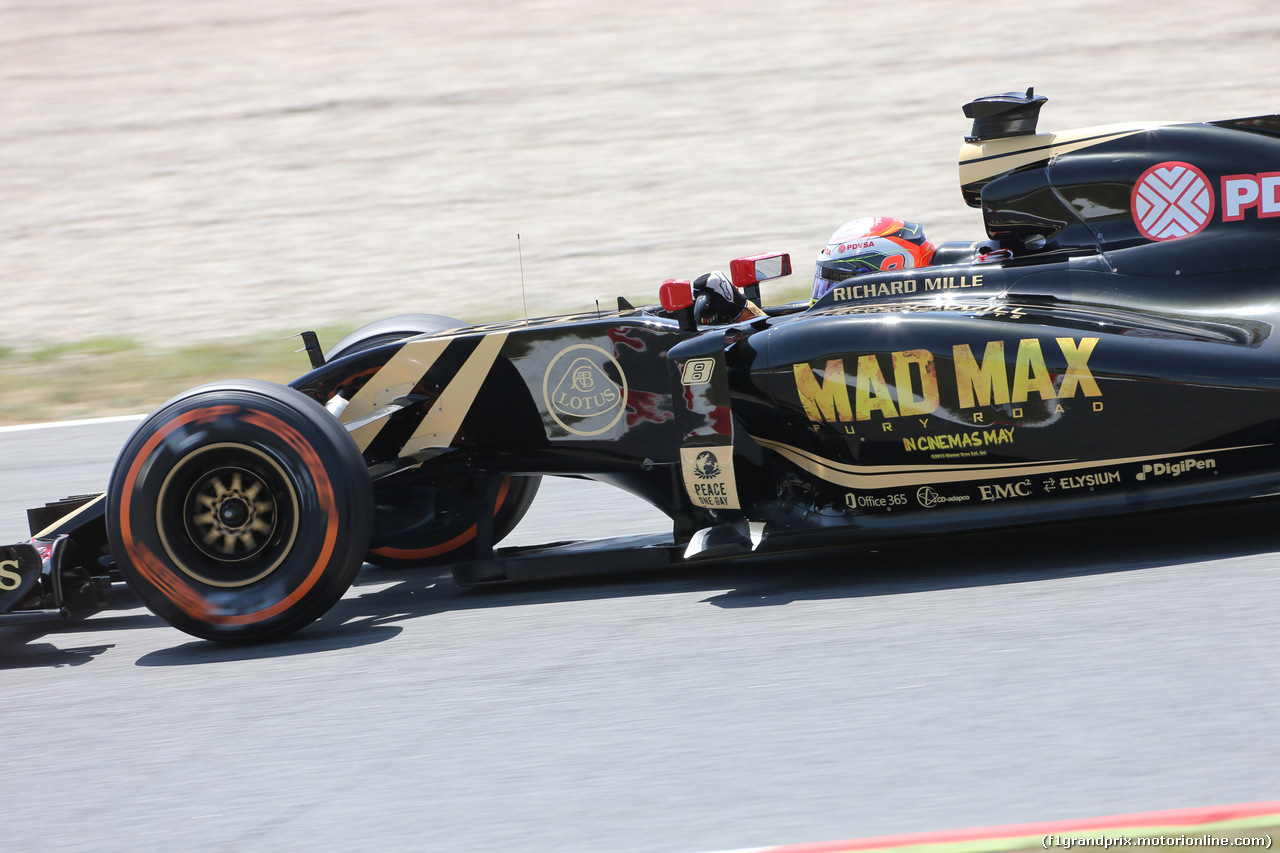GP SPAGNA, 08.02.2015- Prove Libere 2, Pastor Maldonado (VEN) Lotus F1 Team E23