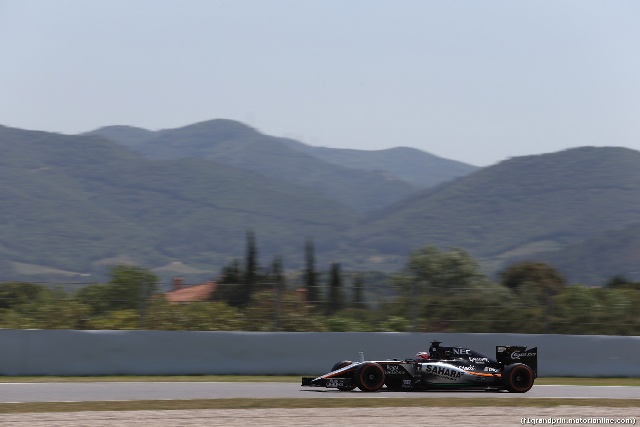 GP SPAGNA, 08.02.2015- Prove Libere 2, Nico Hulkenberg (GER) Sahara Force India F1 VJM08