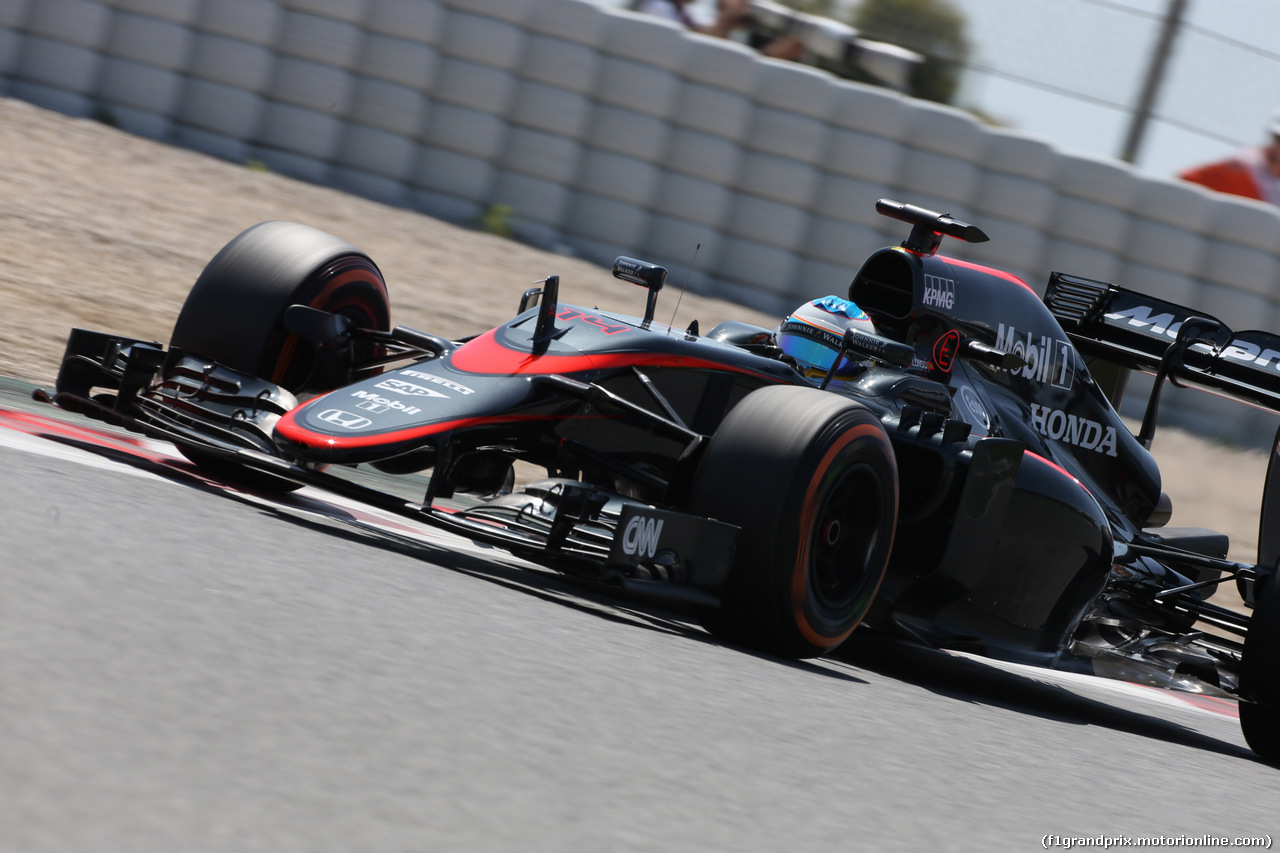 GP SPAGNA, 08.02.2015- Prove Libere 2, Fernando Alonso (ESP) McLaren Honda MP4-30