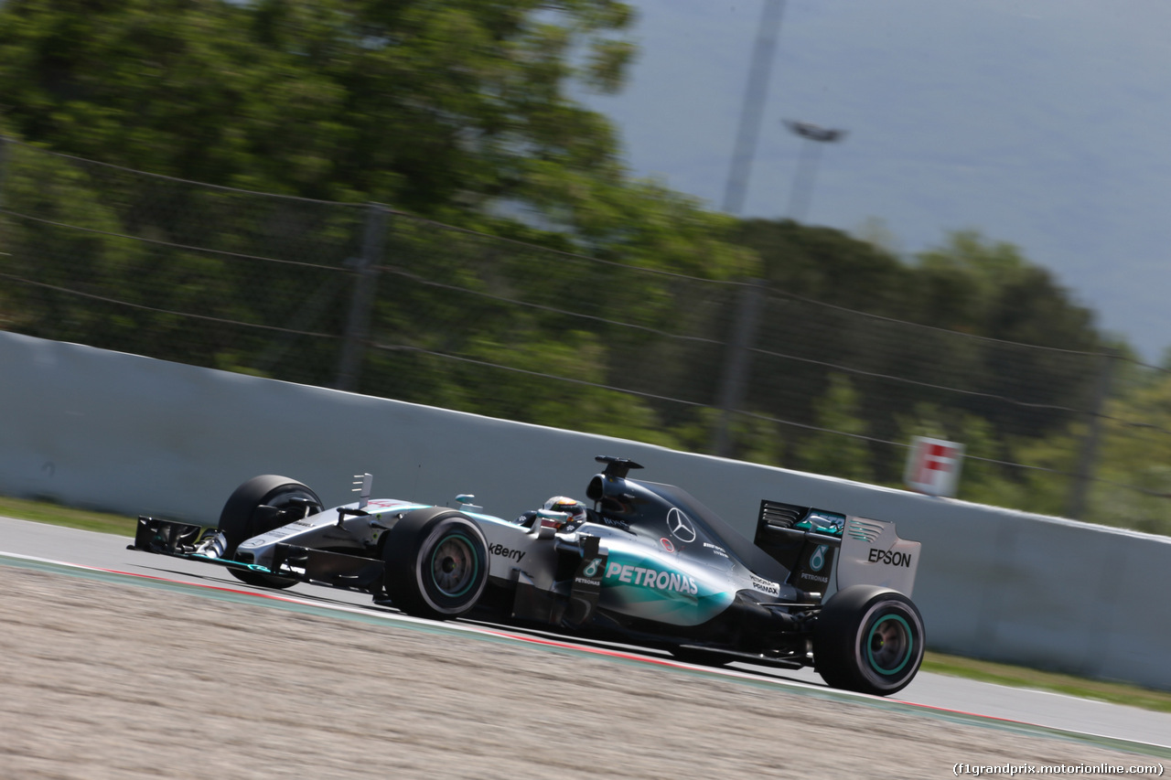 GP SPAGNA, 08.02.2015- Prove Libere 2, Lewis Hamilton (GBR) Mercedes AMG F1 W06