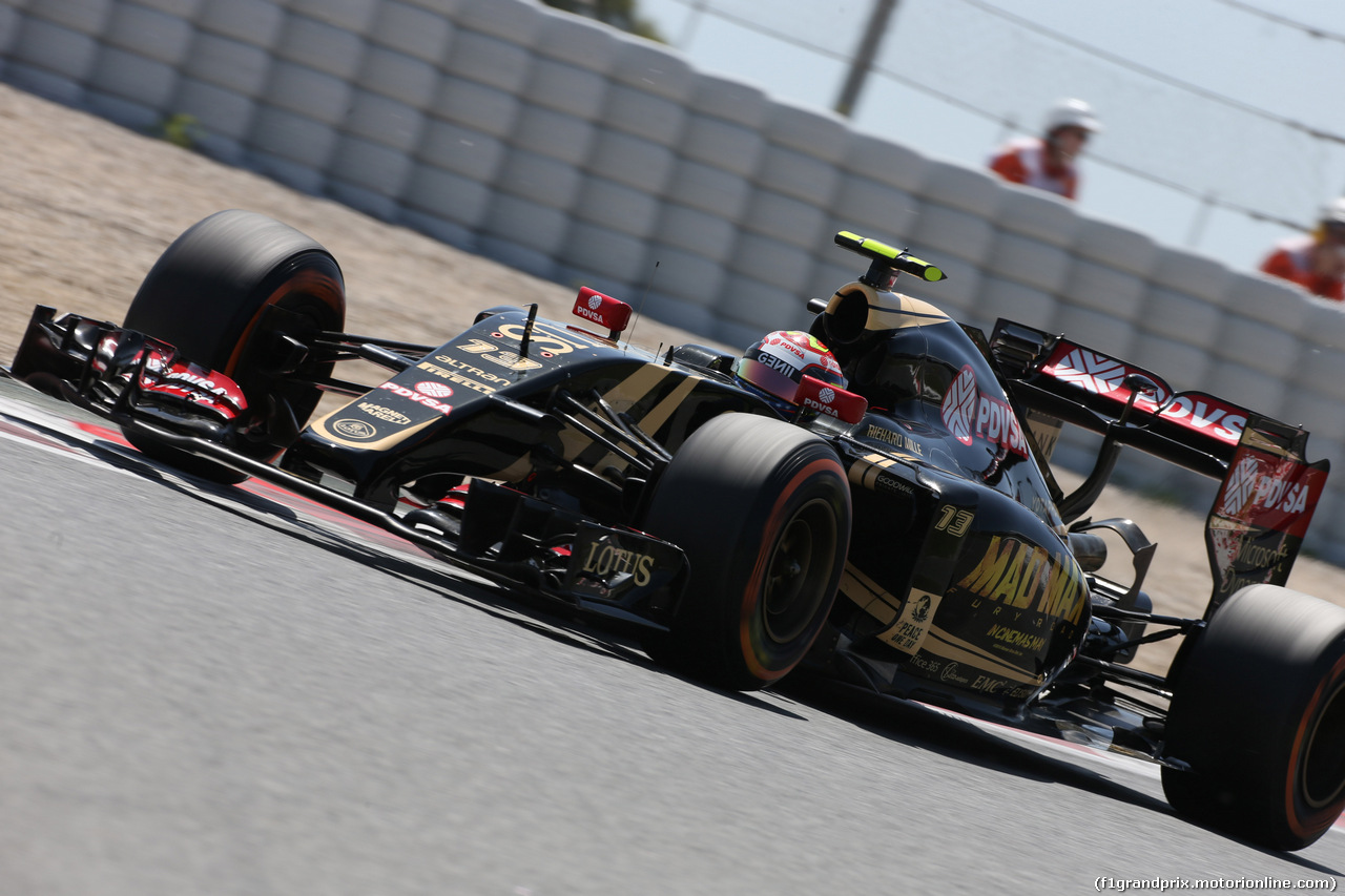 GP SPAGNA, 08.02.2015- Prove Libere 2, Pastor Maldonado (VEN) Lotus F1 Team E23