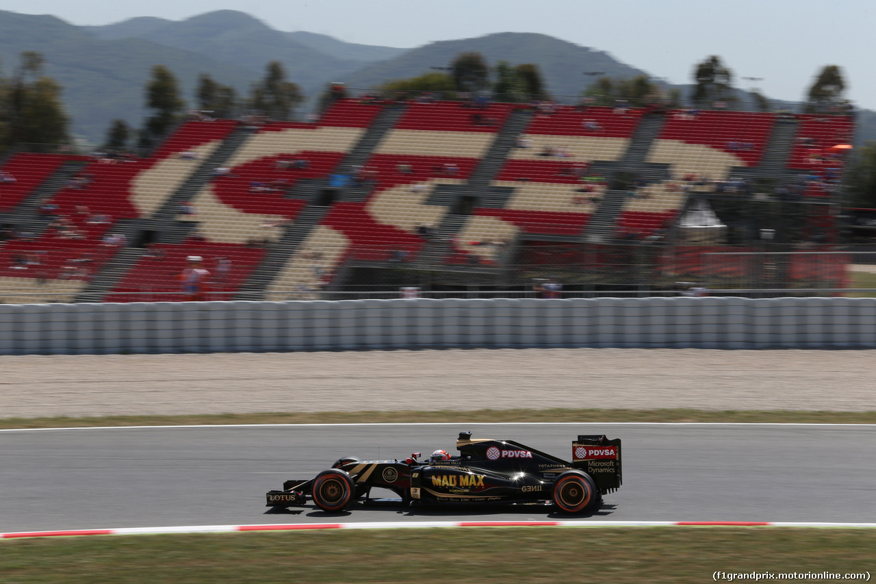 GP SPAGNA, 08.02.2015- Prove Libere 2, Pastor Maldonado (VEN) Lotus F1 Team E23