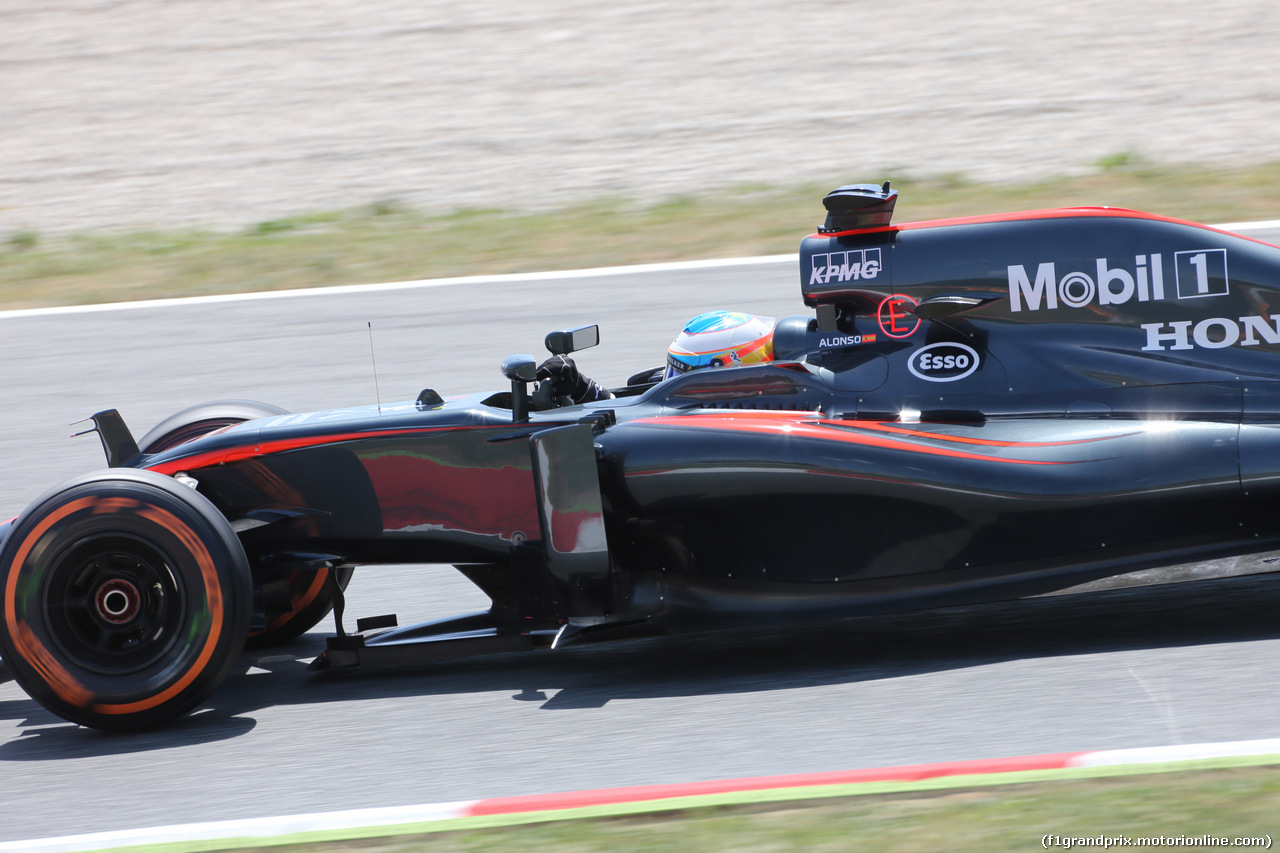 GP SPAGNA, 08.02.2015- Prove Libere 2, Fernando Alonso (ESP) McLaren Honda MP4-30