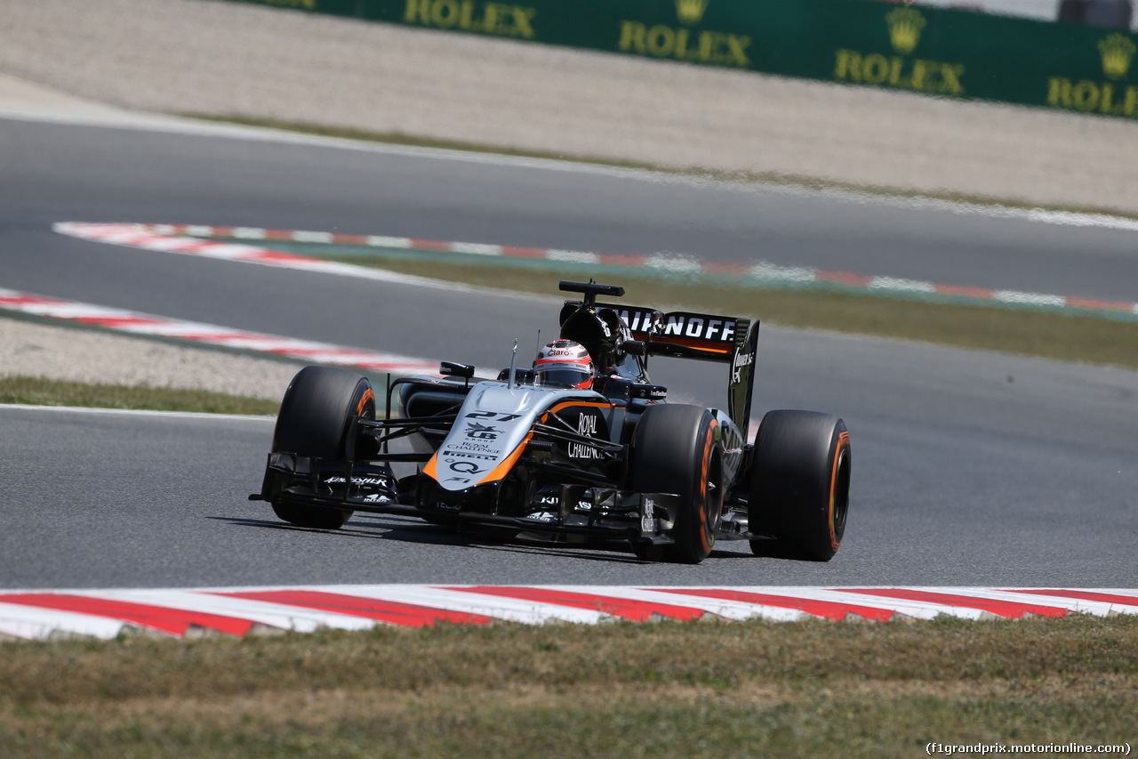 GP SPAGNA, 08.02.2015- Prove Libere 2, Nico Hulkenberg (GER) Sahara Force India F1 VJM08