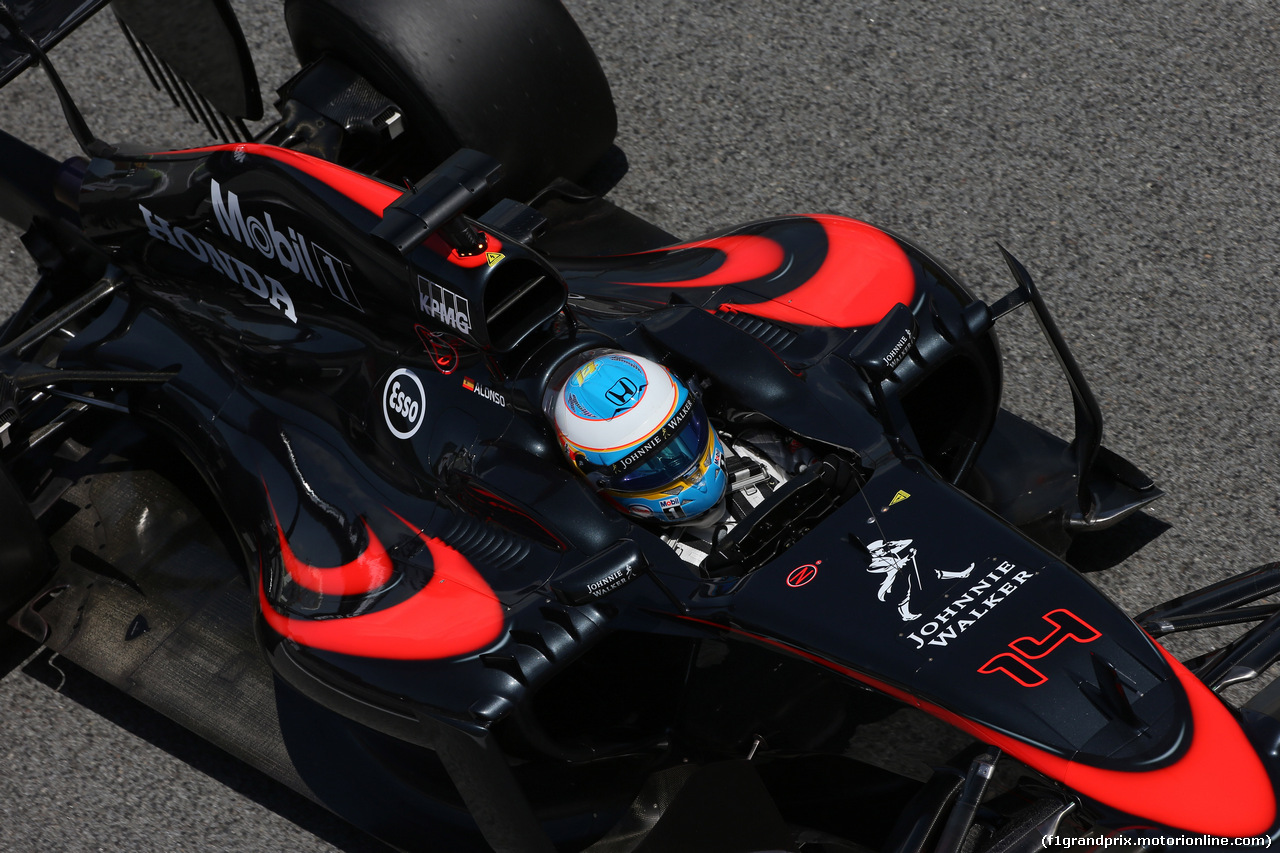 GP SPAGNA, 08.02.2015- Prove Libere 2, Fernando Alonso (ESP) McLaren Honda MP4-30