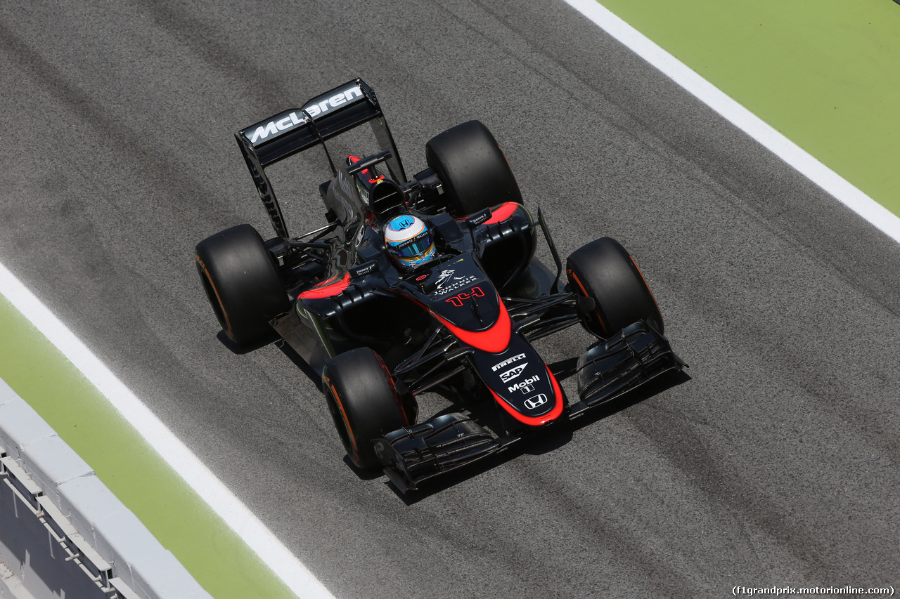 GP SPAGNA, 08.02.2015- Prove Libere 2, Fernando Alonso (ESP) McLaren Honda MP4-30