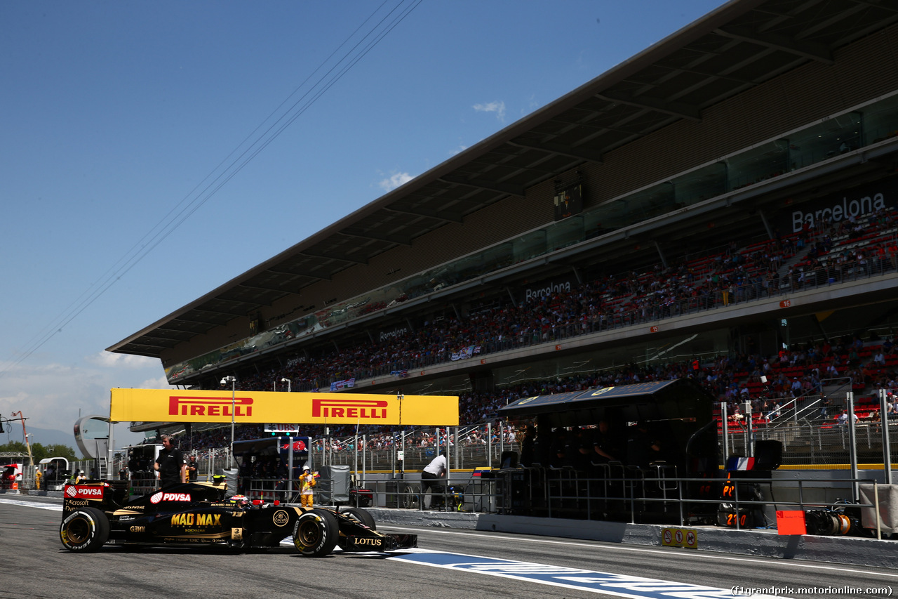 GP SPAGNA, 08.02.2015- Prove Libere 2, Pastor Maldonado (VEN) Lotus F1 Team E23