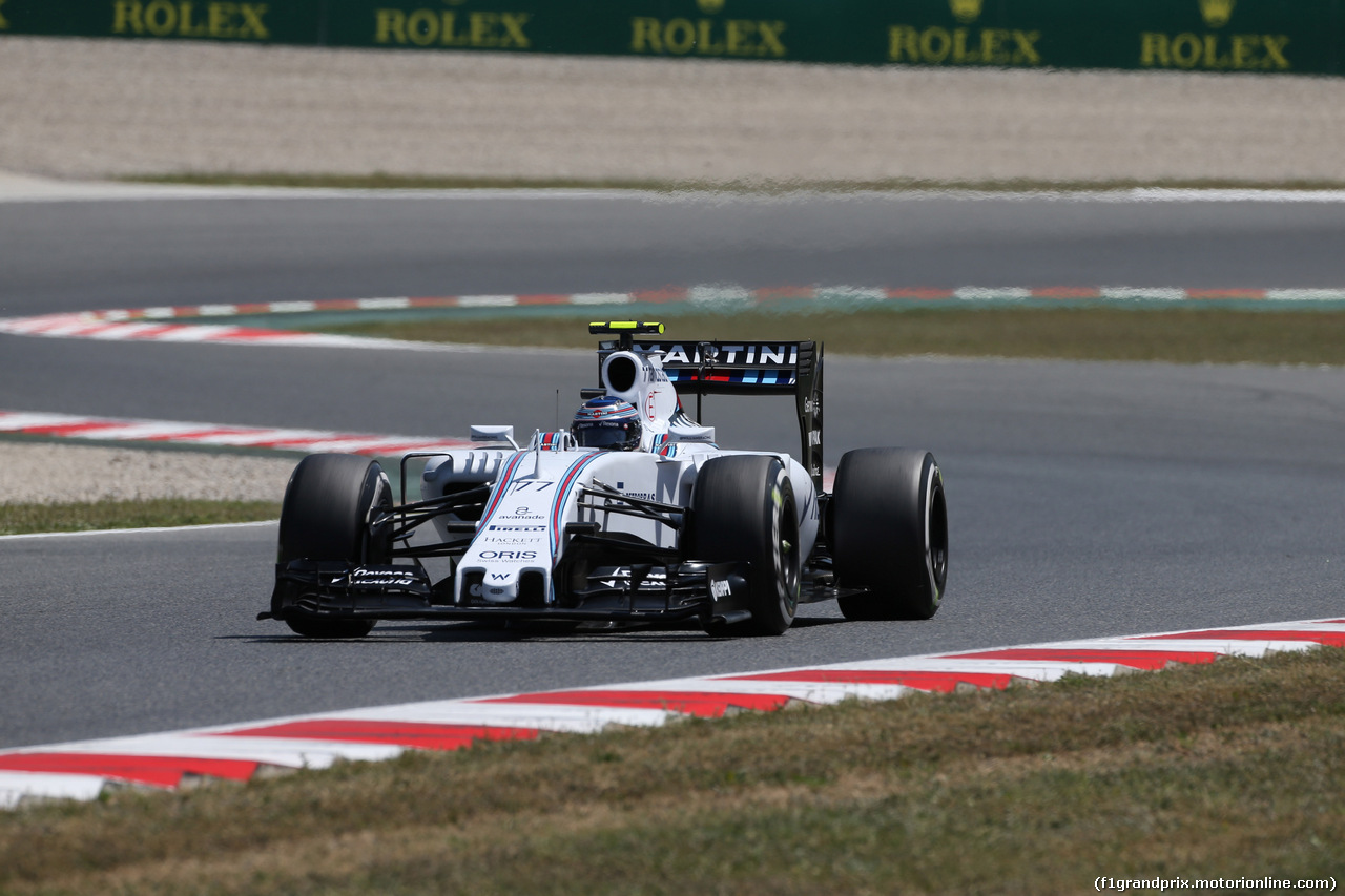 GP SPAGNA, 08.02.2015- Prove Libere 2, Valtteri Bottas (FIN) Williams F1 Team FW37
