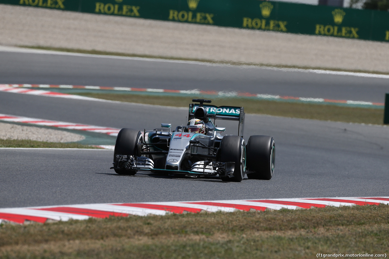 GP SPAGNA, 08.02.2015- Prove Libere 2,  Lewis Hamilton (GBR) Mercedes AMG F1 W06