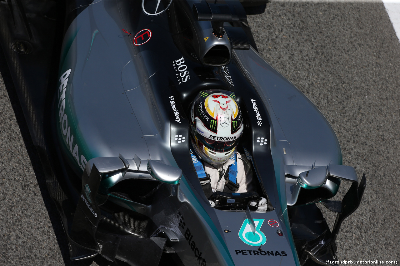 GP SPAGNA, 08.02.2015- Prove Libere 2,  Lewis Hamilton (GBR) Mercedes AMG F1 W06