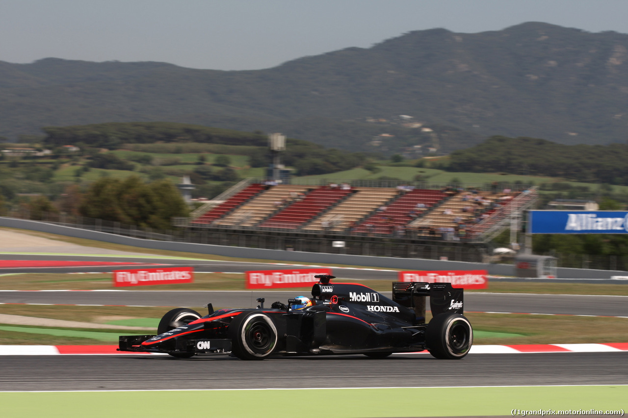 GP SPAGNA, 08.02.2015- Prove Libere 2, Fernando Alonso (ESP) McLaren Honda MP4-30