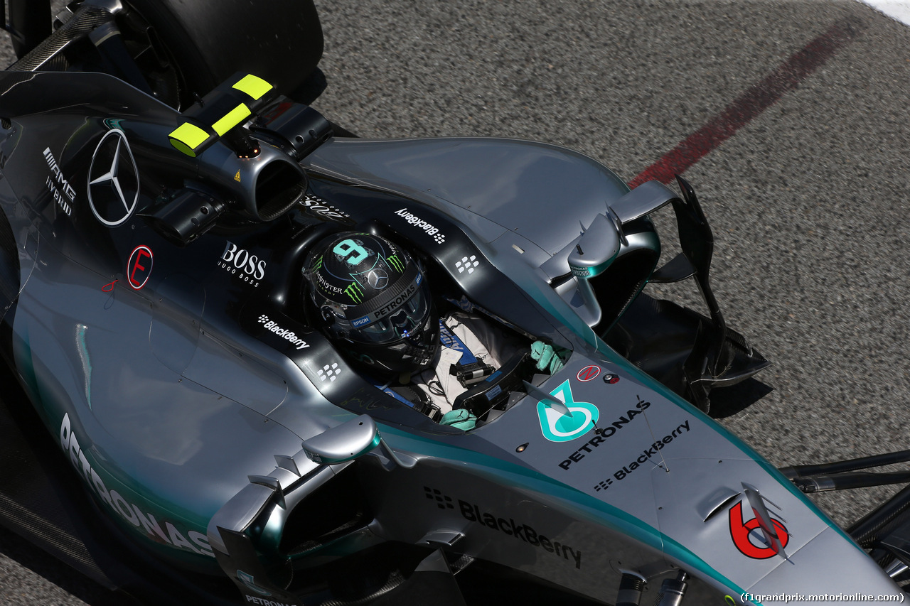GP SPAGNA, 08.02.2015- Prove Libere 2, Nico Rosberg (GER) Mercedes AMG F1 W06