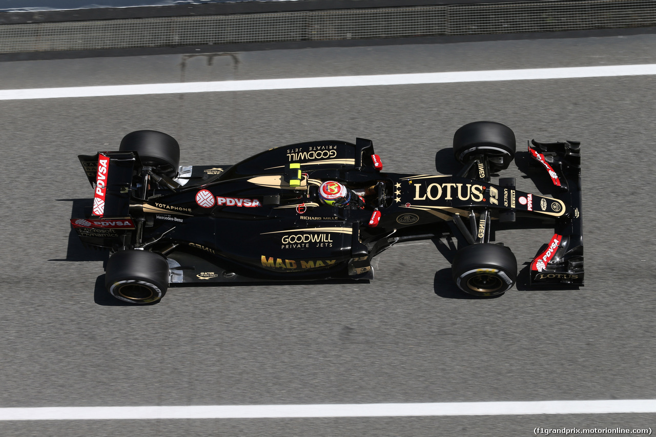 GP SPAGNA, 08.02.2015- Prove Libere 2, Pastor Maldonado (VEN) Lotus F1 Team E23