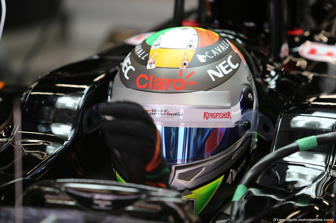 GP SPAGNA, 08.02.2015- Prove Libere 2, Sergio Perez (MEX) Sahara Force India F1 Team VJM08