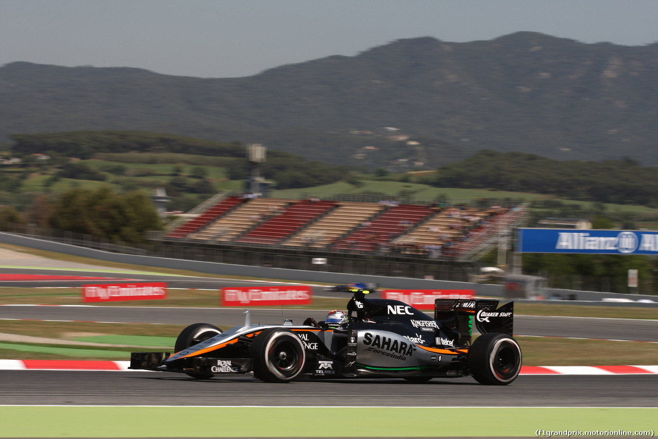 GP SPAGNA, 08.02.2015- Prove Libere 2, Sergio Perez (MEX) Sahara Force India F1 Team VJM08