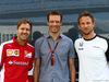 GP SPAGNA, 08.02.2015- L to R Sebastian Vettel (GER) Ferrari SF15-T, Alex Wurz (Aut), Jenson Button (GBR) McLaren Honda MP4-30